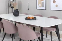 Venture Home Polar Spisegruppe 240 cm Rektangulær med 6 Velvet Stoler