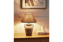 Nattbordslampe|Bordlampe-Ponze Bordlampe 49 cm E27 Grey