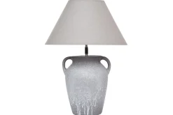Nattbordslampe|Bordlampe-Ponze Bordlampe 49 cm E27 Grey
