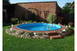 Planet Pool Pool over bakken stålveggbasseng Premium rund 4,2x1,2 m nedgravd L:Ca