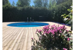 Planet Pool Basseng-Pool over bakken stålveggbasseng Premium rund 4,2x1,2 m nedgravd L:Bl Blå