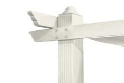 Comfort Garden Markiser|Paviljonger-Porto stor pergola 4x3 m i aluminium med tak Hvit