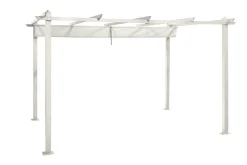 Comfort Garden Markiser|Paviljonger-Porto stor pergola 4x3 m i aluminium med tak Hvit