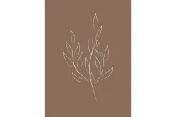 Venture Home Posters|Posters-Poster Drawed leaf 21x30 cm Brun