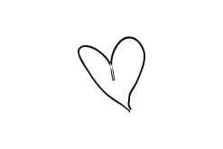 Venture Home Posters|Posters-Poster Heart 21x30 cm Svart/Hvit