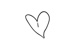 Venture Home Posters|Posters-Poster Heart 30x40 cm Svart/Hvit