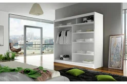 Garderober & Garderobesystem|Knaggerekke-Prag Garderobeskap med Speil 180x215 cm Svart
