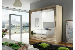 Scandinavian Choice Garderober & Garderobesystem-Prag Garderobe Skyvedører Firekantet Speil tre