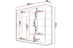 Scandinavian Choice Prag Garderobe Skyvedører med Speil