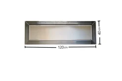 Veggspeil|Gangspeil-Prajit Dekorasjonsspeil 120 cm Sølv