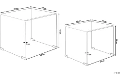 Avlastningsbord-Prestina Sidebord 2-pk Transparent