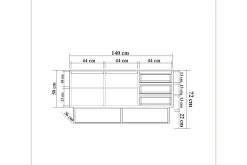 Pribeta Konsollbord 140 cm