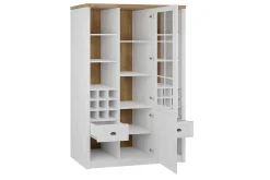 Bokhylle-Prowansja Bokhylle 140 cm Hvit,tre