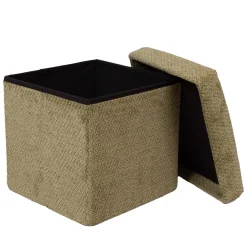 Puff HOME4YOU Jesse med oppbevaring 30x30x30 cm