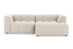 Andrarum Puffy 3-seters boblete sofa med divan høyre