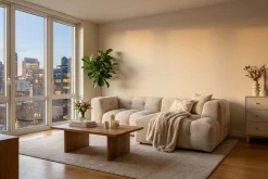 Andrarum Puffy 3-seters boblete sofa med divan høyre