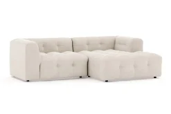 Andrarum Puffy 3-seters boblete sofa med divan høyre
