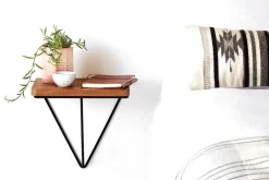 Vegghylle-Pukkuri Papirholder med Hylle 33 cm Brun,Svart
