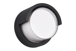 Trio Lighting Entré|Fasadebelysning-Puno LED-Vegglampe Pyöreä Mattsvart Matt svart