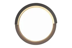 Trio Lighting Entré|Fasadebelysning-Puno LED-Vegglampe Pyöreä Mattsvart Matt svart