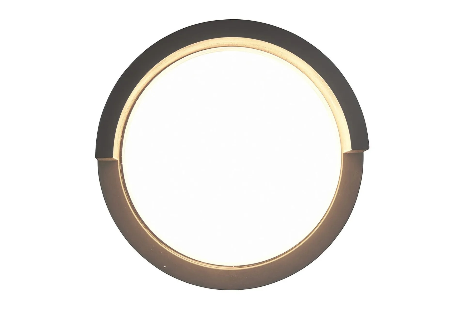 Trio Lighting Entré|Fasadebelysning-Puno LED-Vegglampe Pyöreä Mattsvart Matt svart