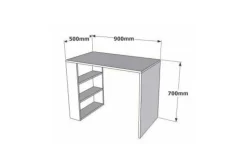 Puqa Design Skrivebord 90 cm med Oppbevaringshyller