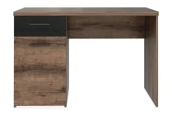 Kontorbord-Purgason Skrivebord 110 cm med Oppbevaringsskuff + Skap Brun,Hvit