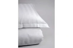 Putetrekk-Putetrekk Hotell Satinstripe Hvit