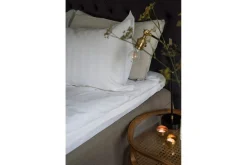 Putetrekk-Putetrekk Hotell Satinstripe Hvit