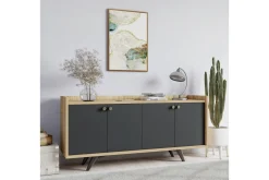Gangbord|Avlastningsbord-Qeleddun Avlastningsbord 150 cm Natur,Antracit