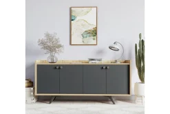 Gangbord|Avlastningsbord-Qeleddun Avlastningsbord 150 cm Natur,Antracit