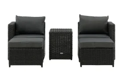 Venture Home Cafesett|Balkonggrupper-Quad Balkonggruppe 2-seters Svart