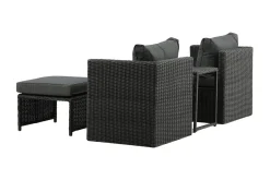 Venture Home Cafesett|Balkonggrupper-Quad Balkonggruppe 2-seters Svart