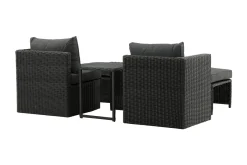 Venture Home Cafesett|Balkonggrupper-Quad Balkonggruppe 2-seters Svart