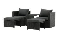 Venture Home Cafesett|Balkonggrupper-Quad Balkonggruppe 2-seters Svart