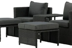 Venture Home Cafesett|Balkonggrupper-Quad Balkonggruppe 2-seters Svart