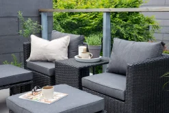 Venture Home Cafesett|Balkonggrupper-Quad Balkonggruppe 2-seters Svart