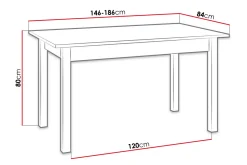Spisebord & Kjøkkenbord-Quant Bord 84x140 cm Svart,Tre/Natur