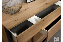 Quant Sofabord 100 cm med Oppbevaring 2 Skuffer + Hylle