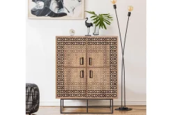 Quantum Solo Highboard 93x115 cm Svart/Brun