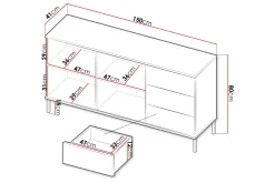 Querty Skapkommode 150x80x41 cm