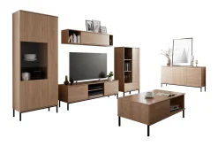 Scandinavian Choice Møbelsett Til Stue-Querty Stuesett LED-belysning 7 Deler Hvit LED tre