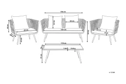 Veranda & Terrasse|Loungesett-Ragusa Loungegruppe 156 cm Grey