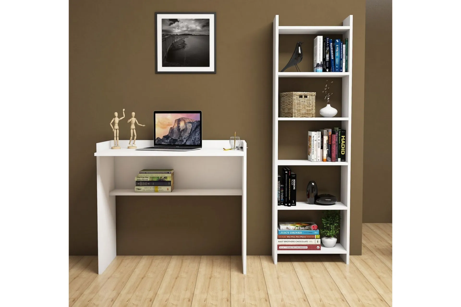 Rakowski Skrivebord og Bokhylle 90 cm