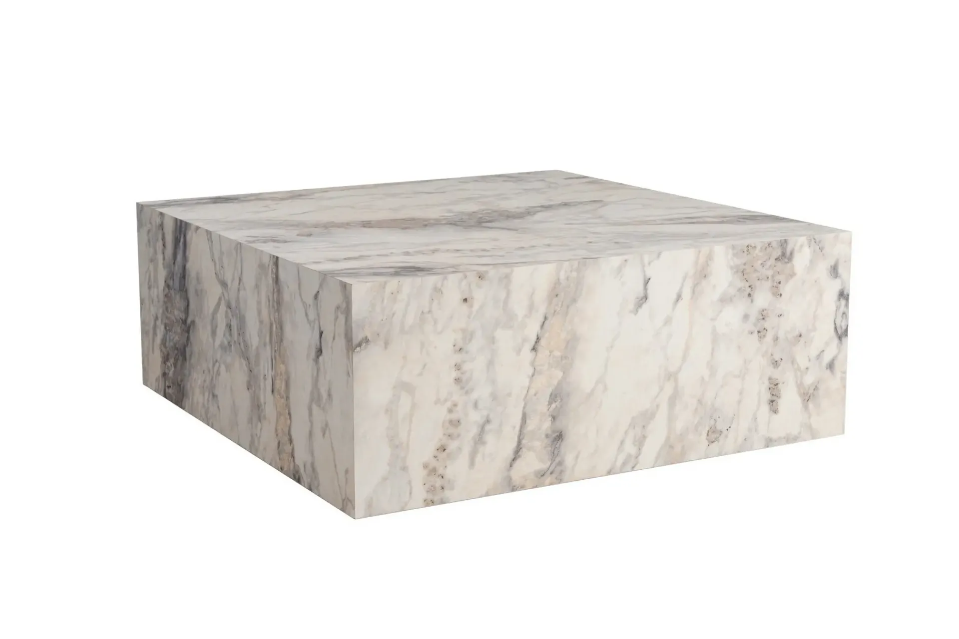 Sofabord-Rambabu Sofabord 90 cm Hvit Marmor