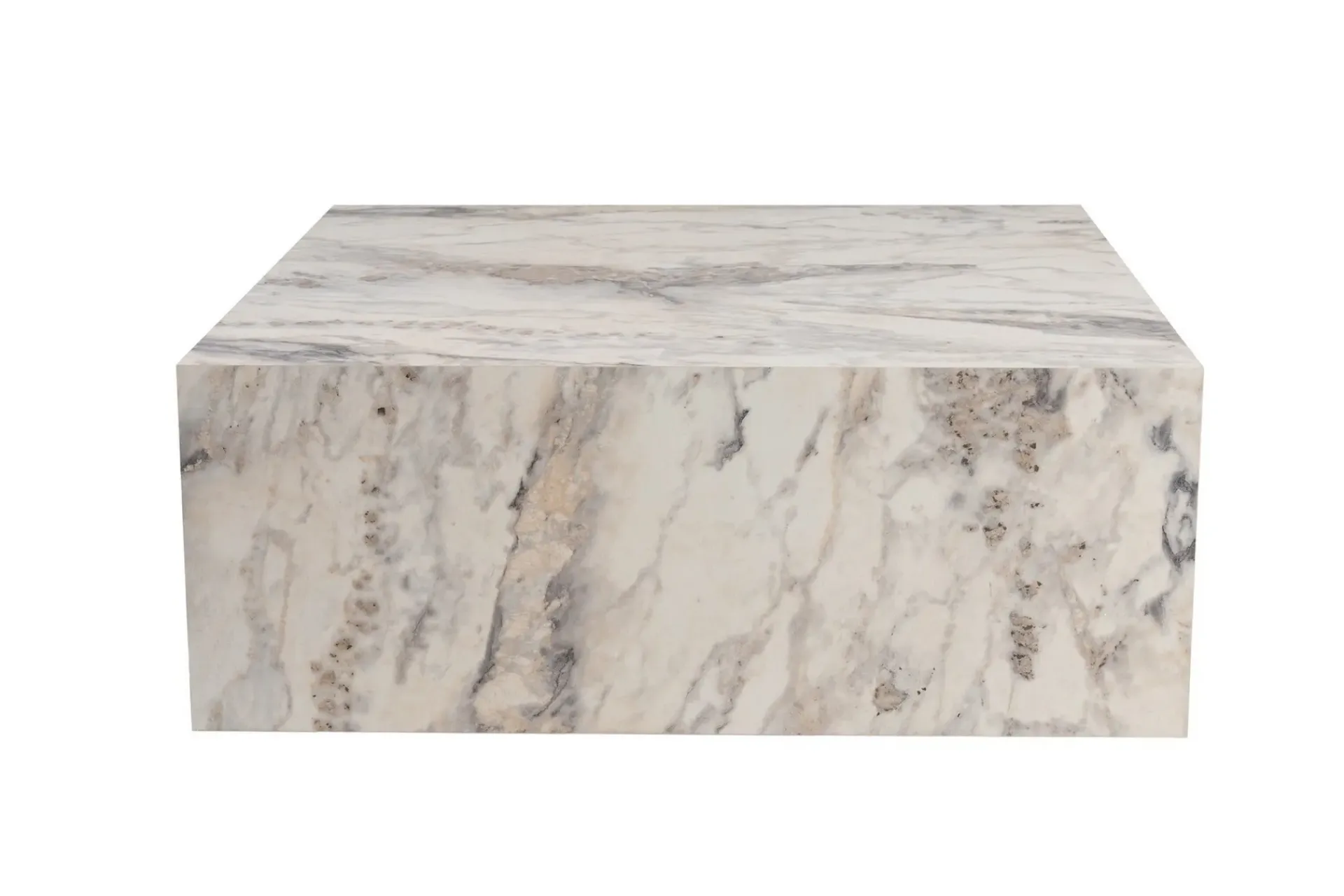 Sofabord-Rambabu Sofabord 90 cm Hvit Marmor