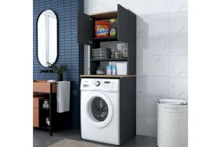 Innsynsbeskyttelse & Innhegning|Baderom-Ramdev Highboard Valnöt,Antracit