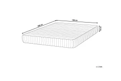 Barneseng & Juniorseng-Rammemadrass Delightful 180x200 cm Hvit