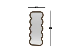 Gulvspeil|Helkroppsspeil-Ratira Gulvspeil 70x170 cm Brun