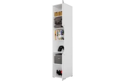 Oppbevaringsskap|Skap-Rauk Förvaringsskåp 45 cm White High gloss 45x46x217 Hvit Høyblank